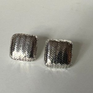 A Pair of Angela Cummings Sterling Silver Earrings (Chevron Design)